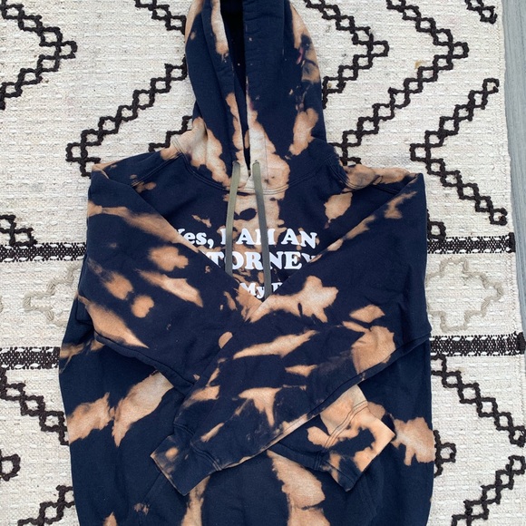 NWT Navy Blue tie dye hooded l/s sweatshirt - Picture 15 of 16